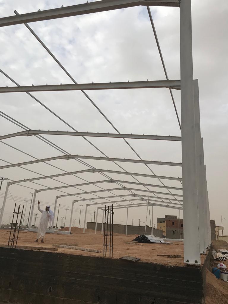 تركيب هناجر شينكو بتصميم هندسي دقيق بالرياض